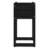 vidaXL Planters 2 pcs Black 40x40x81 cm Solid Wood Pine