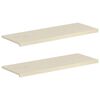 vidaXL Window Sills 2 pcs White 110 x 40 x 2 cm Solid Oak Wood