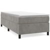 vidaXL Box Spring Bed Frame Light Grey Twin XL Velvet (US Only)