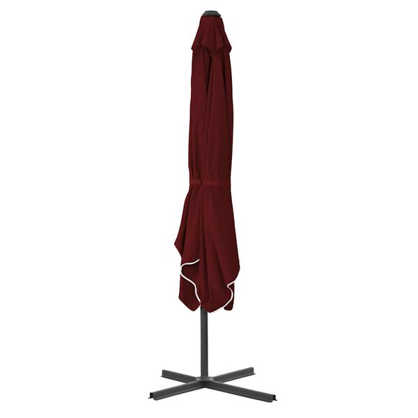 vidaXL Garden Parasol with Steel Pole Bordeaux Red 250x250x230 cm