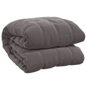 vidaXL Weighted Blanket Grey 138x200 cm Single 10 kg Fabric