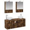 vidaXL Bathroom Cabinet Set 5 pcs Smoked Oak Engineered Wood