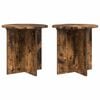 vidaXL Plant Stand 2 pcs Smoked Oak 40 x 40 x 40 cm Engineered Wood