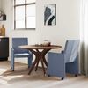 vidaXL Dining Chairs with Wheels 2 pcs Blue 57 x 66 x 94 cm