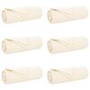 vidaXL Throw Blankets 6 pcs Cream 210 x 140 cm Fleece