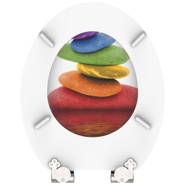 SCH&Uuml;TTE Toilet Seat with Soft-Close COLORFUL STONES