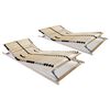 vidaXL Bed Slatted Base | Natural Wood | Solid beechwood frame, birch slats