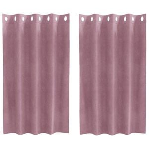vidaXL Blackout Curtains 2 pcs Dark Pink 140 x 140 cm Velvet