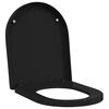 vidaXL Toilet Seat Adjustable Black 48 x 36.5 x 4.5 cm Polypropylene