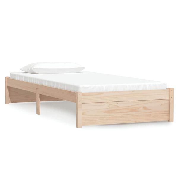 vidaXL Bed Frame without Mattress Solid Wood 90x190 cm Single Single