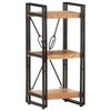 vidaXL 3-Tier Bookcase 40x30x80 cm Solid Acacia Wood