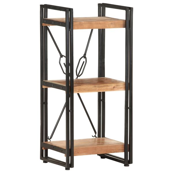 vidaXL 3-Tier Bookcase 40x30x80 cm Solid Acacia Wood