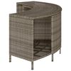 vidaXL Storage Shelves for Hot Tub 2 pcs Grey Poly Rattan