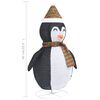vidaXL Decorative Christmas Snow Penguin Figure LED Luxury Fabric 90cm