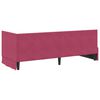 vidaXL Corner Bed Frame with Headboard Wine Red 80 cm x 200 cm Velvet