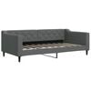 vidaXL Daybed with Trundle&Drawers without Mattress Dark Grey 90x190 cm Single