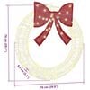 vidaXL Wreath with 60 LEDs Warm white 76 x 8.5 x 76 cm Acrylic