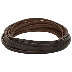 vidaXL Leather Strap Dark Brown 200 x 0.3 cm Leather