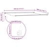 vidaXL Retractable Awning Multicolour 450 x 300 cm Polyester and Metal