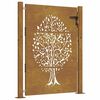 vidaXL Garden Gate 100x150 cm Corten Steel Tree Design