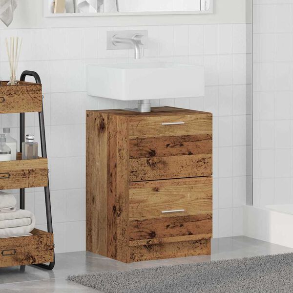 vidaXL Bathroom Cabinet Old Wood 40 x 37 x 59 cm Engineered wood