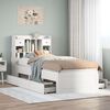 vidaXL Bookcase Bed without Mattress White 75x190 cm Small Single Solid Wood Pine