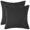 vidaXL Cushion Cover 2 pcs HOUTEN Dark Grey 55 x 55 cm Boucl&eacute;