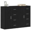 vidaXL Sideboard 2 pcs Black Oak 60 x 31 x 84 cm Engineered Wood