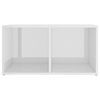 vidaXL TV Cabinet High Gloss White 72x35x36.5 cm Engineered Wood