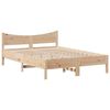 vidaXL Bed Frame with Headboard 160x200 cm Solid Wood Pine