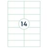 rillprint Self-adhesive Sticker Labels 105x42,4 mm 1000 Sheets White