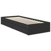 vidaXL Storage Bed with Headboard Black 75 x 190 cm Engineered Wood