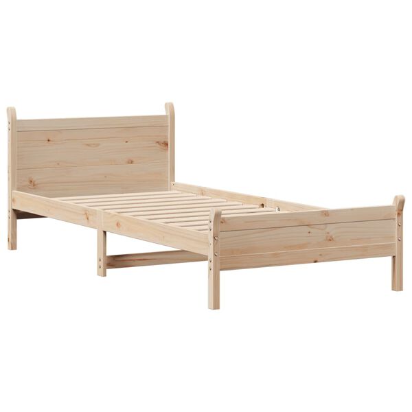 vidaXL Bed Frame without Mattress 90x200 cm Solid Wood Pine