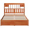 vidaXL Bookcase Bed Frame 2 pcs Wax Brown 200 x 160 cm Solid Pine Wood