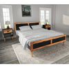 vidaXL Bed Frame with Bedside Cabinets Solid Acacia Wood