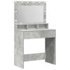 vidaXL Dressing Table Concrete Grey 75.5 x 41 x 135 cm Engineered Wood