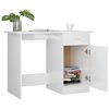 vidaXL Desk High Gloss White 100x50x76 cm Engineered Wood