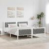 vidaXL Bed Frame Light Grey 180 x 200 cm Solid Pine Wood