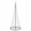 vidaXL LED Christmas Tree Cool White 100 x 100 x 250 cm Metal