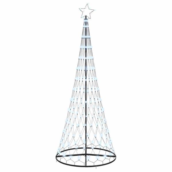 vidaXL LED Christmas Tree Cool White 100 x 100 x 250 cm Metal