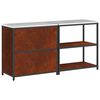 vidaXL Kitchen Storage Set with Shelf 2 pcs Rusty Weathering Steel