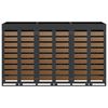 vidaXL Wheelie Bin Storage for 3 Bins Anthracite 204 x 77.5 x 121.5 cm