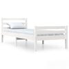 vidaXL Bed Frame without Mattress White Solid Wood 90x200 cm