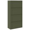 vidaXL Storage Cabinet with Storage 2 pcs Olive Green 90 x 40 x 180 cm