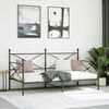 vidaXL Day Bed without Mattress Black 100x200 cm Steel