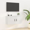 vidaXL Wall Mounted TV Cabinet High Gloss White 80x34.5x40 cm