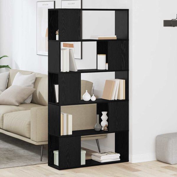 vidaXL TV Cabinet Set Black 80 x 24 x 156 cm Engineered Wood