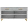 vidaXL Shoe Cabinet Grey Sonoma 102x35x55 cm Engineered Wood
