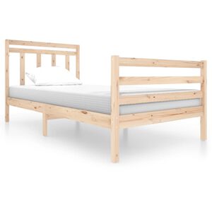 vidaXL Bed Frame without Mattress Solid Wood 100x200 cm