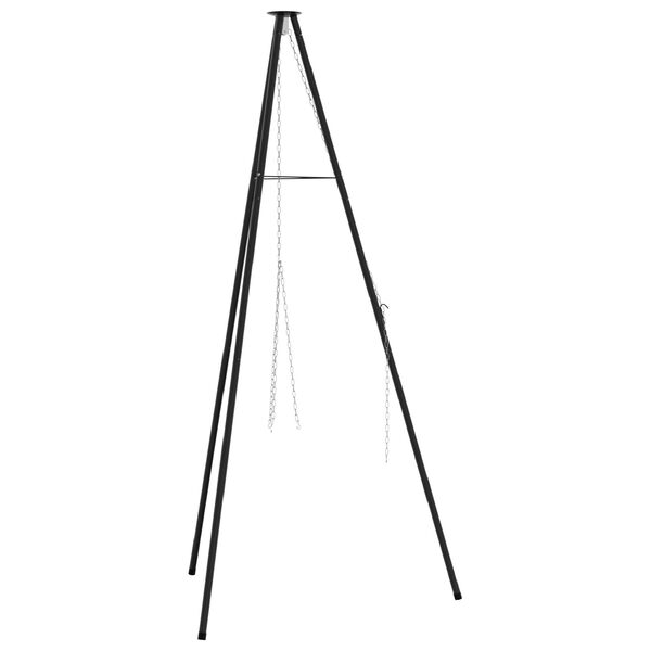 vidaXL Campfire Tripod Black 92 x 92 x 171.5 cm Steel